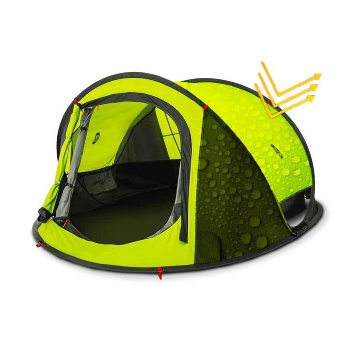 14 x 10 Orange instantané cabine tente 10 personne 2 chambres Outdoor Shelter Camping Neuf