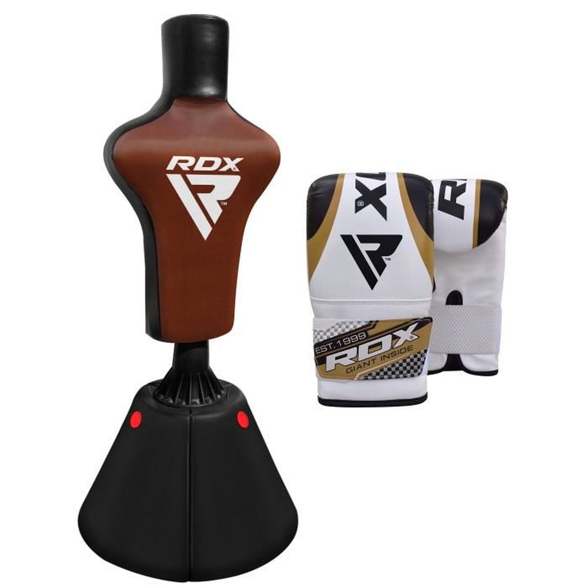 Arts Martiaux y MMA,6ft Adulte Lourd Devoir Autoportant Sac de Boxe pour Muay Thai RDX Sac de Frappe sur Pied avec Entra/înement Gants pour Kickboxing /Équipement de Fitness y Taekwondo Training