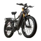 Vélo Électrique ITSTANDS RX26,VTT Fat Bike 26"x3,0",Batterie 48V/20AH,Moteur 1000W,Autonomie 100KM,Shimano 7 vitesses,E-BIKE Gris