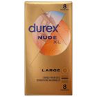 Durex Nude Extra Large Sensation Peau contre Peau 8 préservatifs ultra fins