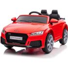 ENF1TROUV Voiture électrique enfant, Audi TT RS 12V avec 2 moteurs de 30 W, télécommande 2,4 G, 3-5 km-h, Klaxon, Bluetooth, 3 à 6 ans, Rouge