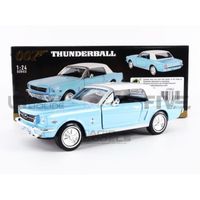 Voiture Miniature de Collection - MOTORMAX 1/24 - FORD Mustang 1/2 - 1964 - Blue / White - 79855BL