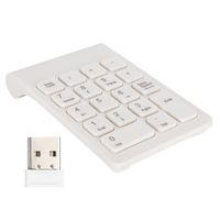 Atyhao Petit Clavier Mini clavier clavier numérique sans fil 2.4G USB accessoire d'ordinateur léger ergonomique USB(blanc )