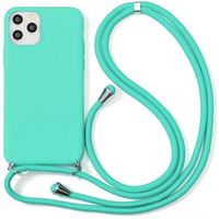 Coque Collier Cordon Pour iPhone 11 Pro (5.8") Turquoise Mince Anti-Rayure Anti-Choc Protection Silicone