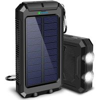 Homèlle Powerbank 20 000mAh - Chargeur solaire - iPhone & Samsung - Alimentation solaire - 2x USB - Micro USB – Batterie externe