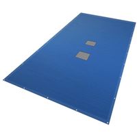 Bâche de piscine rectangulaire double couche VOUNOT - 4x9m - Bleue - PE 160 gr/m2 - Filet écoulement