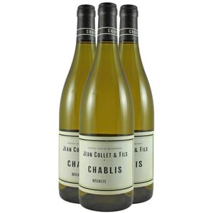 VIN BLANC Domaine Jean Collet Chablis 2022 - Vin Blanc de Bourgogne (3x75cl) BIO