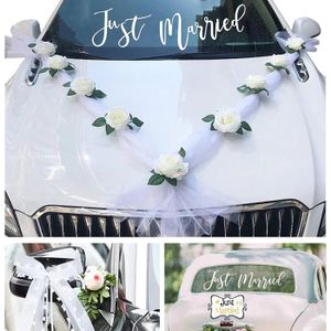 Décoration De Voiture De Mariage Fleurs Bouquet De Mariage Fleurs Décoration Voiture Photo Stock - Alamy