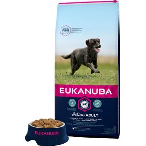 CROQUETTES EUKANUBA Croquettes premium chiens adultes grandes races - 100% Complète et Equilibrée - Au poulet frais - Sans OGM - 15kg