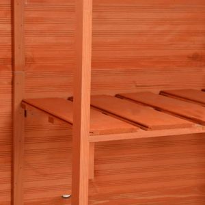 ABRI JARDIN - CHALET Abri de stockage de jardin - MEE - 120x50x91 cm - Bois - Panneaux de particules - Marron - 2 portes