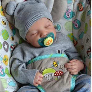 POUPÉE 19 pouces Levi Reborn Doll simulation bébé reborn poupée garçon plein silicone