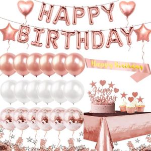 Deco Anniversaire 18ans Rose Gold Cdiscount