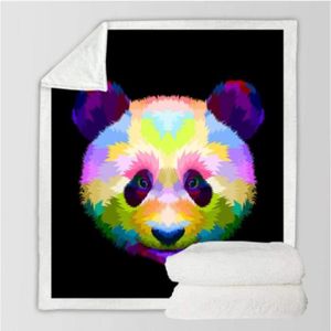 COUVERTURE - PLAID Couverture Sherpa Panda - Flanelle Couverture Polaire 70x140cm - Multicolore - Enfant