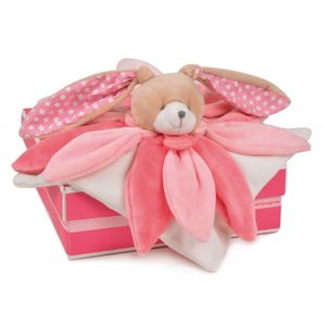 DOUDOU Doudou Lapin Rose - DOUDOU ET COMPAGNIE - Collectors - Collerette - Tout doux - 28cm