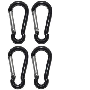 Lot de 10 Outdoor Saxx/®/ Lot de 10/ en Aluminium pour Fixation de mat/ériel du Sac /à Dos cano/ë / Mini /à vis Mousqueton Ceinture 4,8/ cm Noir Tente
