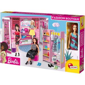 MAISON POUPÉE Boutique de mode éco responsable Barbie - Fashion boutique Barbie - en carton rigide avec poupéé Barbie - LISCIANI