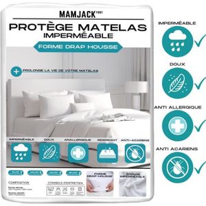 Protege Matelas imperméable, Housse Matelas, Anti-Punaise de lit, alèse  Matelas, pour Incontinence(150×200cm)(b113) - Cdiscount Maison