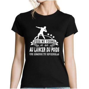 T-SHIRT MAILLOT DE SPORT T-shirt Femme Multisport - Légende Yoda - Noir - M