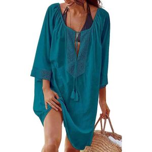 ROBE DE PLAGE Robe de Plage pour Femmes, Casual Bikini Cache-Maillots,Grande Taille Paréo de Plage pour Maillot de Bain, Sexy Bikini vert