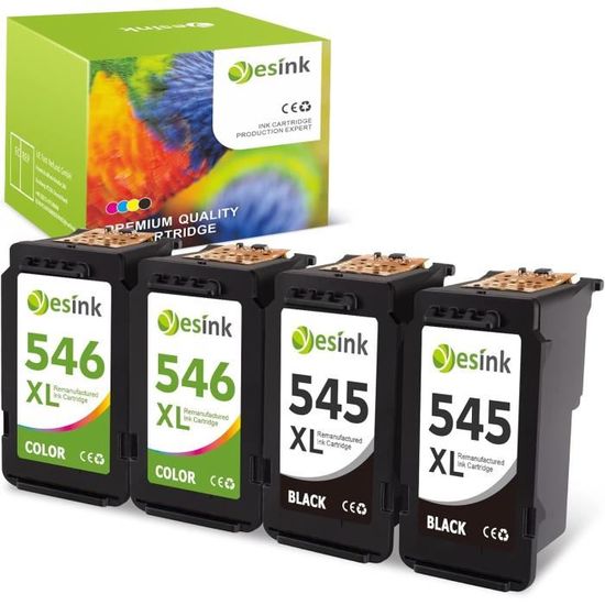 Cartouche 545 546, 545XL Noir Et 546XL Couleur Replaceent Pour Canon