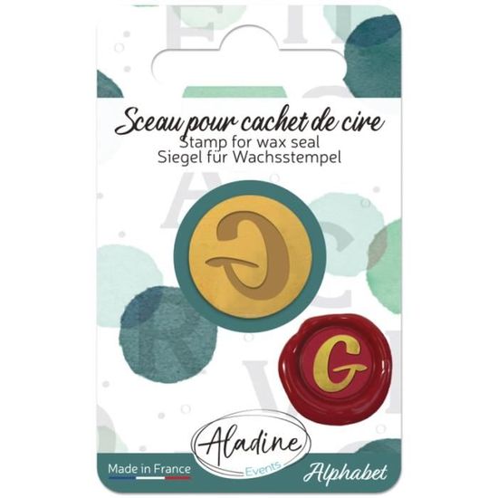 Sceau De Cire Aladine - Motif Herbe Champêtre En Laiton - Pour Pistolet à Cire - Loisirs Créatifs - 70233
