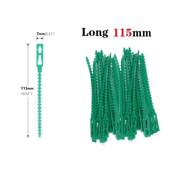 150 Attaches Plantes Réglables 230 Mm Mesee - Vert - Pour Tomates, Vignes, Arbustes - Réutilisables Jardin
