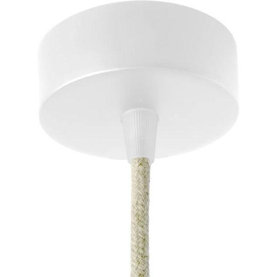 Amarcords - Auvent de Plafond en métal, Cache Fil pour Lustre Couleur  Blanc, boîtier de Lampe Complet avec Accessoires Serre-câbles, vis et  Support de