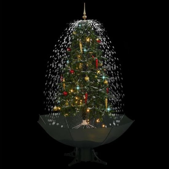 Arbre de Noël neigeux avec base de parapluie Vert 170 cm-QIM - Cdiscount Maison