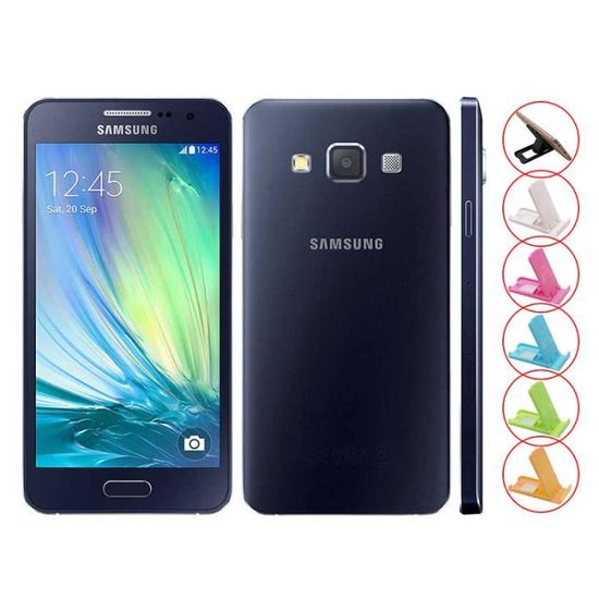 Noir Samsung Galaxy A7 Duos A7000 16GB    (écouteur+chargeur Européen+USB câble+boîte)