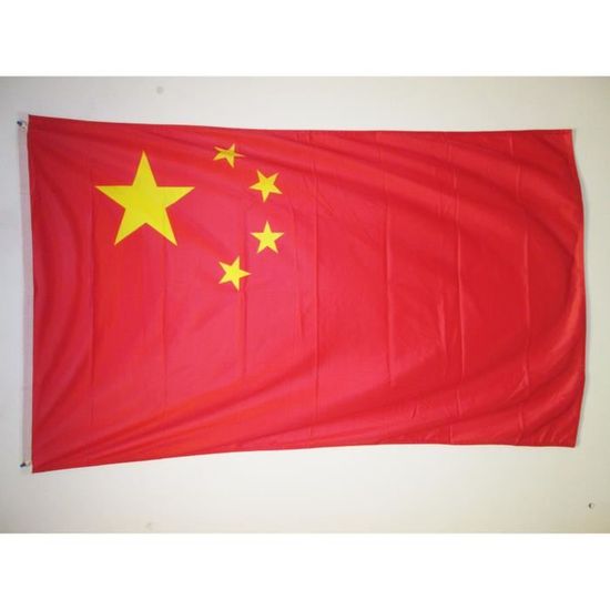 Drapeau De La Chine 90x150cm - Polyester Résistant - Œillets En Laiton - Double Face