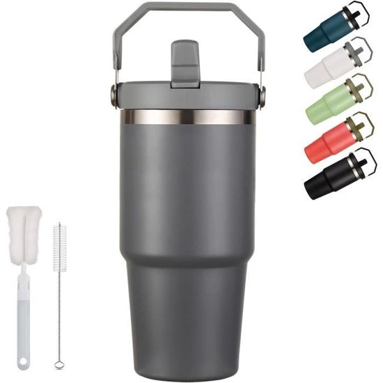 Gobelet de 30 oz avec poignée, gobelets isolés en acier