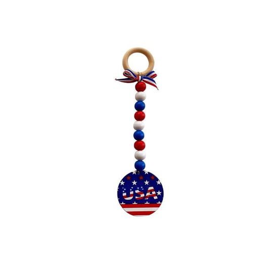 Cloche Décorative 3D 7.2 Cm 250e Anniversaire USA - Métal, Couleurs Patriotiques, Ornement Sapin De Noël
