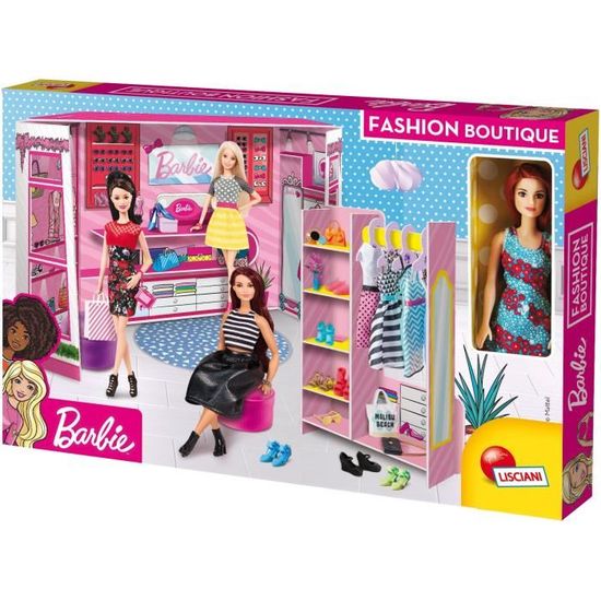Grand lot de vêtements et accessoires Barbie rose 89 pièces