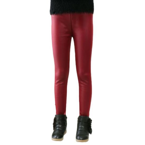 legging cuir fille