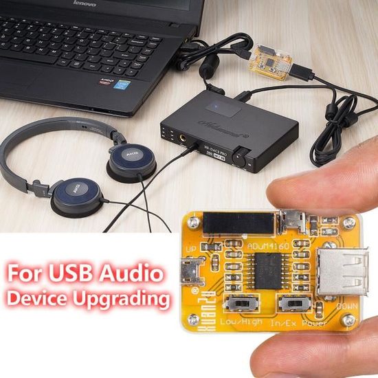 ADuM4160 USB Isolator Board Éliminateur de bruit audio DAC Module d'isolation numérique DAC Mise à niveau du filtre de signal de don