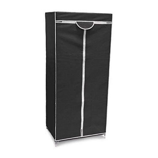 Relaxdays Penderie En Tissu Anthracite 170x90x45 Cm - Armoire Pliante Avec Tringle Et 6 Compartiments