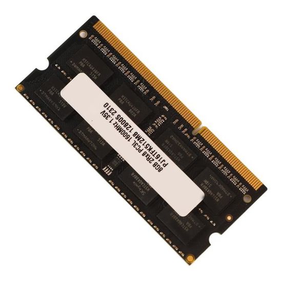 Barrette RAM DDR3 8 Go 1600 MHz PC3-12800 Pour Ordinateur Portable - SODIMM 204 Broches, 1,5V