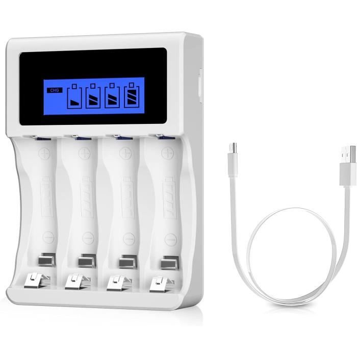 Chargeur universel pour piles alcalines et batteries - Domedia