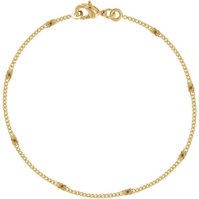Gourmette Bracelet Plaqué Or 18 Carats - 48 Grammes, Maille Joaillerie, Occasion