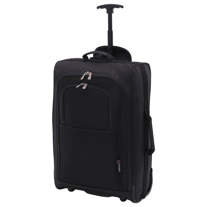 5 Cities 42L Trolley Bagage Cabine Valise de Voyage Valise à 2 roues Noir