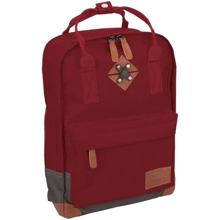 ABBEY Petit sac à dos en polyester 300T - Doublure 100% polyester - Dimensions 24 x 10 x 33 cm - Rouge Corail