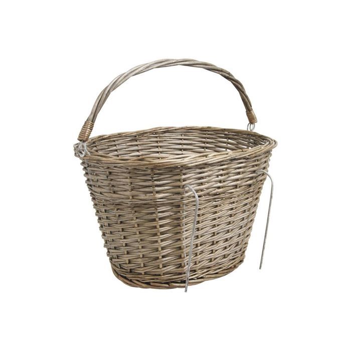 Panier velo osier gris