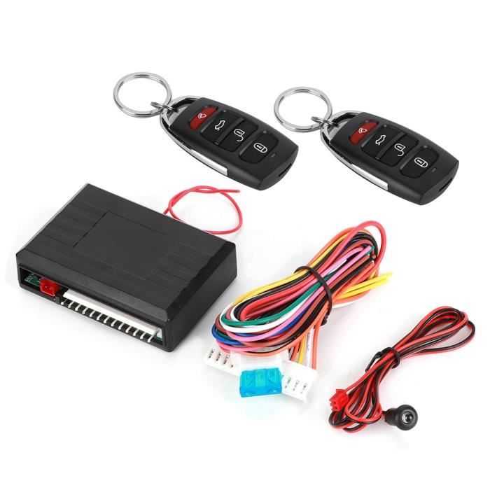 Alarme de voiture universelle noire Systerm 4 boutons Kit de verrouillage centralisé sans clé système d'entrée sans clé