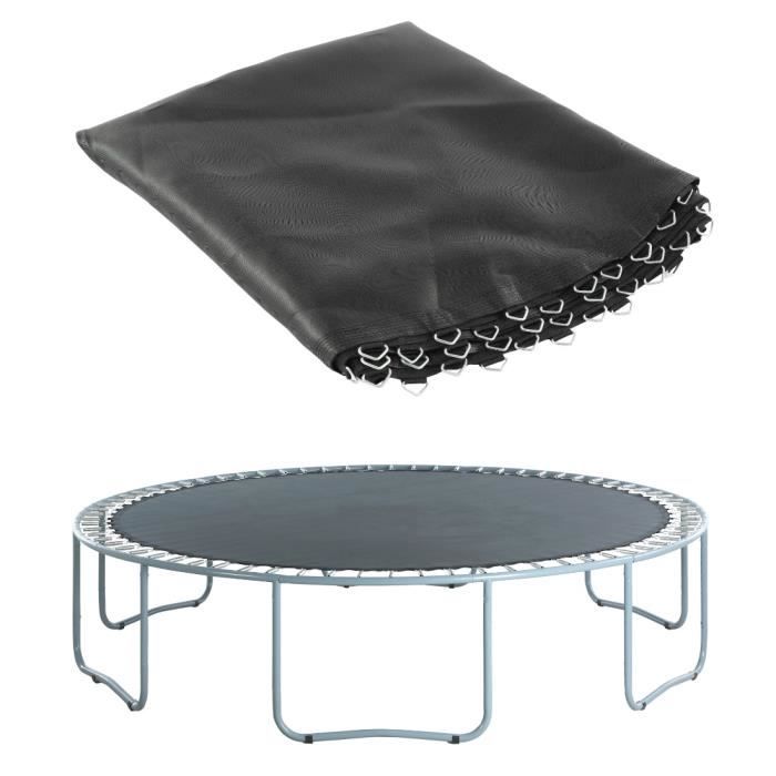 Tapis de Saut et Rebond de Remplacement pour Trampoline Rond 3.96 m avec 80 Anneaux en V et Ressorts de 14 cm (ressorts non inclus