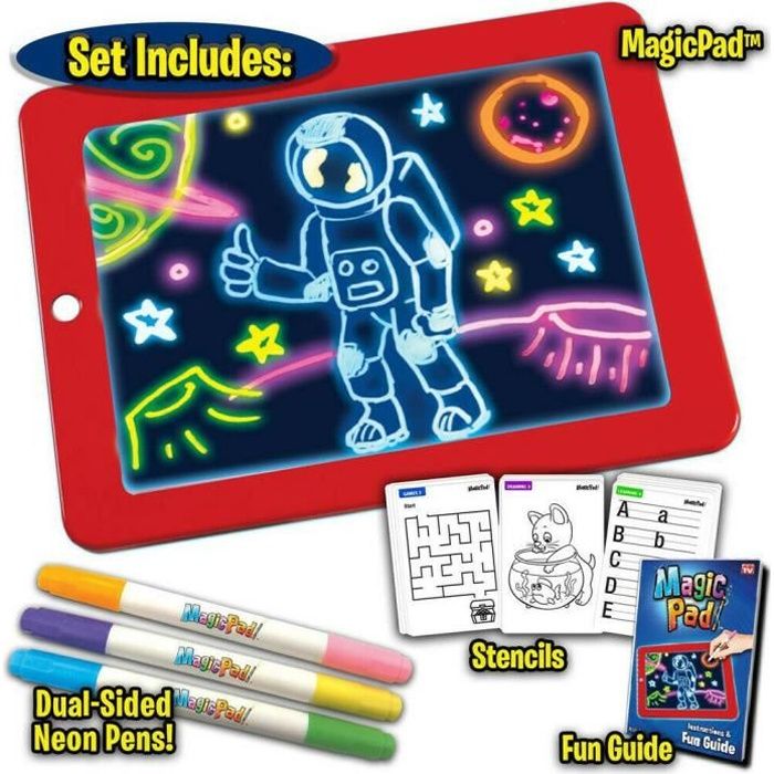 3D Magic LED Conseil d'écriture, Art Creative Pad avec Pinceau de Dessin Hi-Tech Portable Planche à Dessin pour Enfant