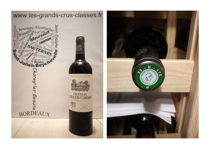 Château Grand Corbin 2015 - Saint-Emilion Grand Cru - Grand Cru Classé - 1 x 75 cl - Rouge