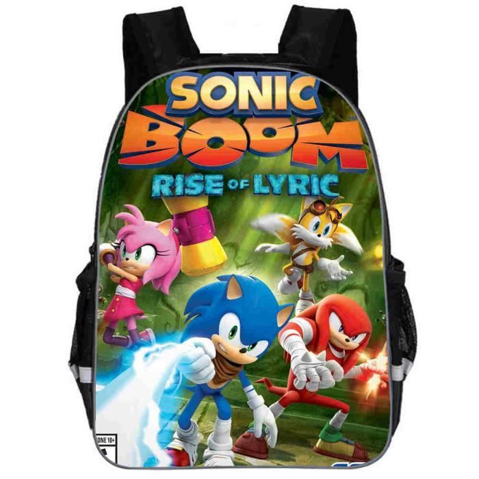 Sac à dos Enfants Sonic 16- nior Haut qualité cartable d'écolie réversible Sac à main Nouvelle mode 1