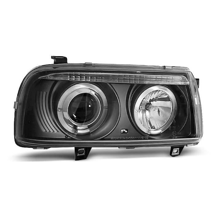 Paire de feux phares VW Vento 92-98 angel eyes noir (W88)