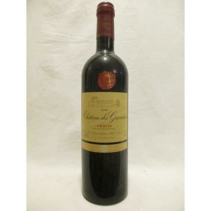 graves château des gravières prestige rouge 1998 - bordeaux france