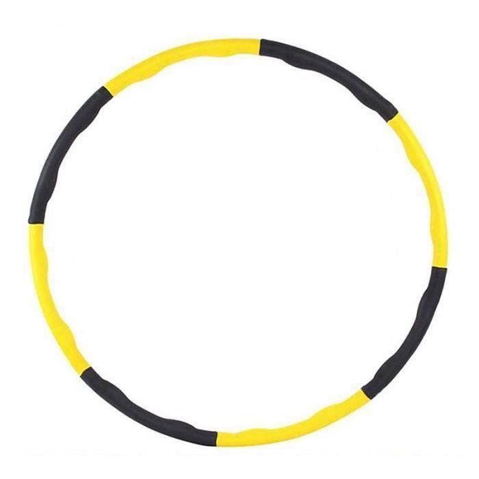 MOGOI Cerceau Hula-Hoop en mousse de massage détachable Beauté Fitness Exercice de Remise en Forme Jaune + gris @JBL